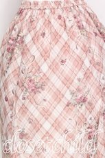 画像3: axes femme / ロージーチェックドロストスカート  ピンク S-26-07-29-042-AX-SK-HR-ZS (3)