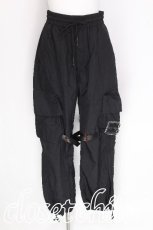 画像1: HELL CAT PUNKS / しわ加工パンツ  黒 S-26-07-29-058-PU-PA-HR-ZS (1)