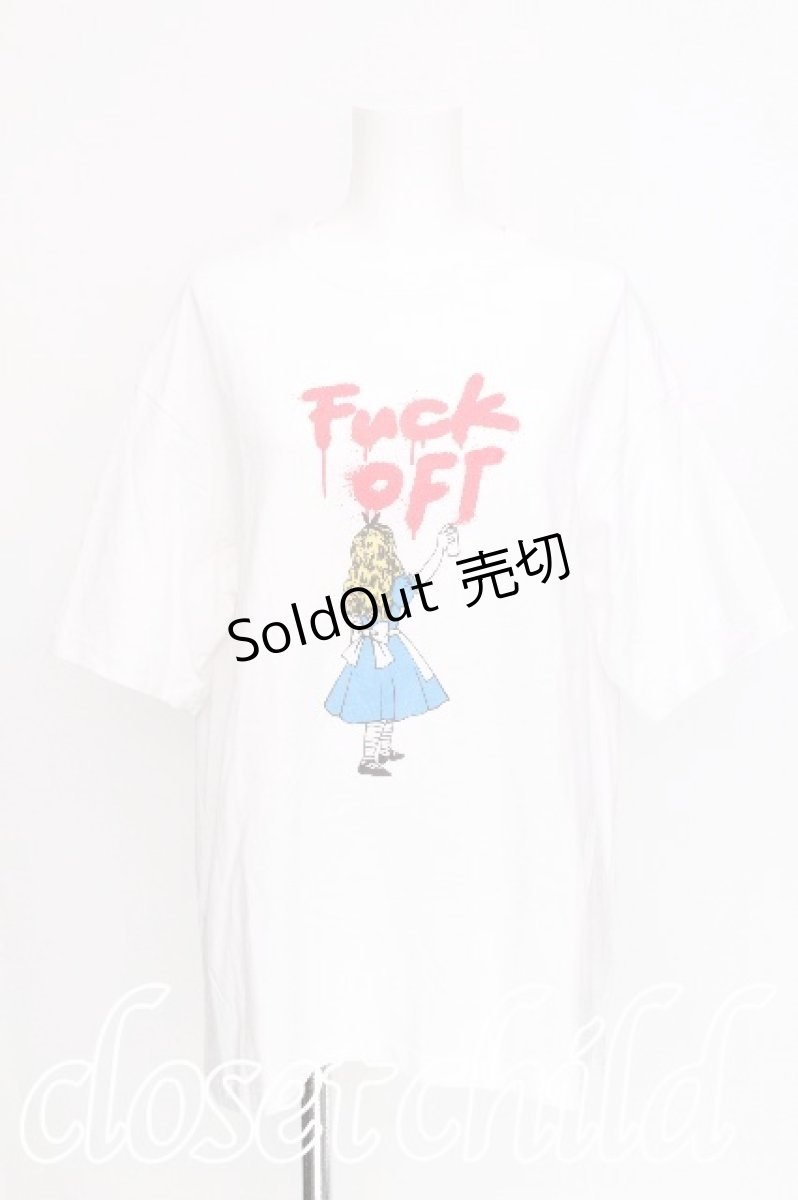 画像1: HELL CAT PUNKS / アリスプリントTシャツ M 白 S-26-07-29-008-PU-TS-HR-ZS (1)