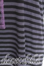 画像4: ALGONQUINS / プリントボーダーTシャツ  黒ｘグレー S-26-07-29-009-AL-TS-HR-ZS (4)