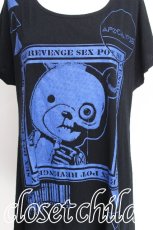 画像3: SEX POT ReVeNGe / プリントTシャツ  黒ｘ青 S-26-07-29-010-SP-TS-HR-ZS (3)