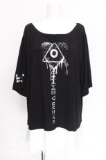 画像1: SEX POT ReVeNGe / バイカラープリントTシャツ M 黒ｘ白 S-26-07-29-011-SP-TS-HR-ZS (1)