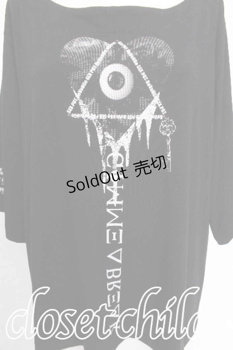 画像3: SEX POT ReVeNGe / バイカラープリントTシャツ M 黒ｘ白 S-26-07-29-011-SP-TS-HR-ZS (3)
