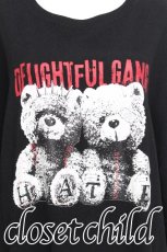 画像3: HELL CAT PUNKS / くまプリントTシャツ  黒 S-26-07-29-013-PU-TS-HR-ZS (3)