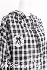 画像3: HELL CAT PUNKS / チェック柄プルオーバー  黒ｘ白 S-26-07-29-015-PU-TO-HR-ZS (3)