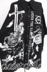 画像4: SEX POT ReVeNGe / プリント半袖シャツ  黒 S-26-07-29-016-SP-TO-HR-ZS (4)