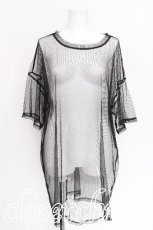 画像1: LISTEN FLAVOR / メッシュトップス  黒 S-26-07-29-018-PU-TO-HR-ZS (1)