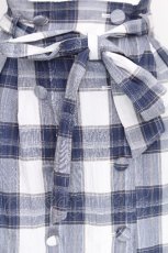 画像4: axes femme / ベルト付タータンチェックスカート  ブルー S-26-07-30-034-AX-JA-AS-ZS (4)