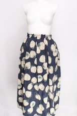画像1: Franche Lippee / いちご柄スカート 3L 紺 S-26-07-30-036-LO-SK-HR-ZS (1)
