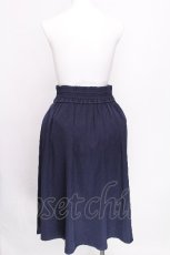 画像2: axes femme POETIQUE / ダークマリンスリットスカート  紺 S-26-07-30-039-AX-SK-HR-ZS (2)
