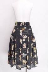 画像2: Franche Lippee / こいぬ図鑑スカート 3L 紺 S-26-07-30-043-LO-SK-HR-ZS (2)