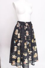 画像3: Franche Lippee / こいぬ図鑑スカート 3L 紺 S-26-07-30-043-LO-SK-HR-ZS (3)