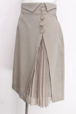 画像3: an another angelus / アシンメトリープリーツタイトスカート F グレージュ S-26-07-30-010-CA-SK-TE-ZS (3)