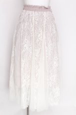 画像1: axes femme / レース×チュールスカート  ピンクｘ白 S-26-07-30-014-AX-SK-HR-ZS (1)