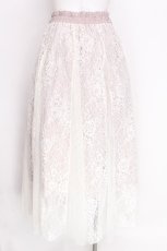 画像2: axes femme / レース×チュールスカート  ピンクｘ白 S-26-07-30-014-AX-SK-HR-ZS (2)