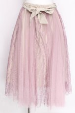 画像1: axes femme / レース重ねロングスカート  アイボリー S-26-07-30-015-AX-SK-HR-ZS (1)