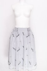 画像1: axes femme POETIQUE / ローズ刺繍チュールスカート  グレー S-26-07-30-022-AX-SK-SA-ZS (1)