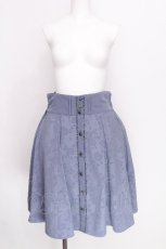 画像1: axes femme / スエード調花柄スカート  ブルー S-26-07-30-027-AX-SK-HR-ZS (1)