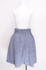 画像2: axes femme / スエード調花柄スカート  ブルー S-26-07-30-027-AX-SK-HR-ZS (2)