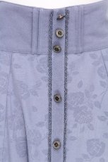画像4: axes femme / スエード調花柄スカート  ブルー S-26-07-30-027-AX-SK-HR-ZS (4)