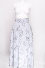 画像1: Maison de FLEUR / フラワープリントスカート  サックス S-26-07-30-029-LO-SK-ET-ZS (1)