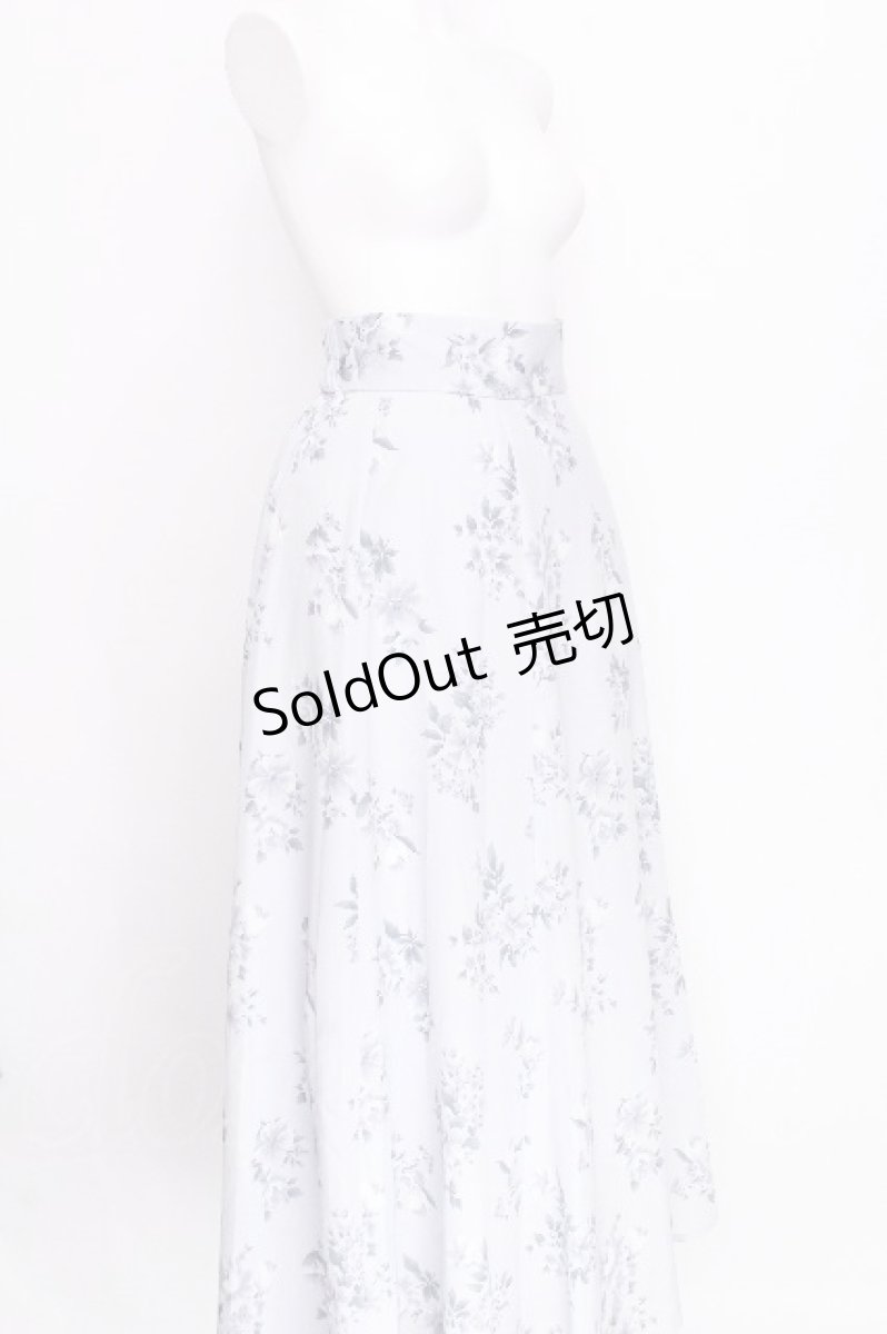 画像3: Maison de FLEUR / フラワープリントスカート  サックス S-26-07-30-029-LO-SK-ET-ZT834 (3)