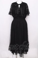 画像1: axes femme / ドロストレースケープワンピース  黒 S-26-07-31-036-AX-OP-HR-ZS (1)