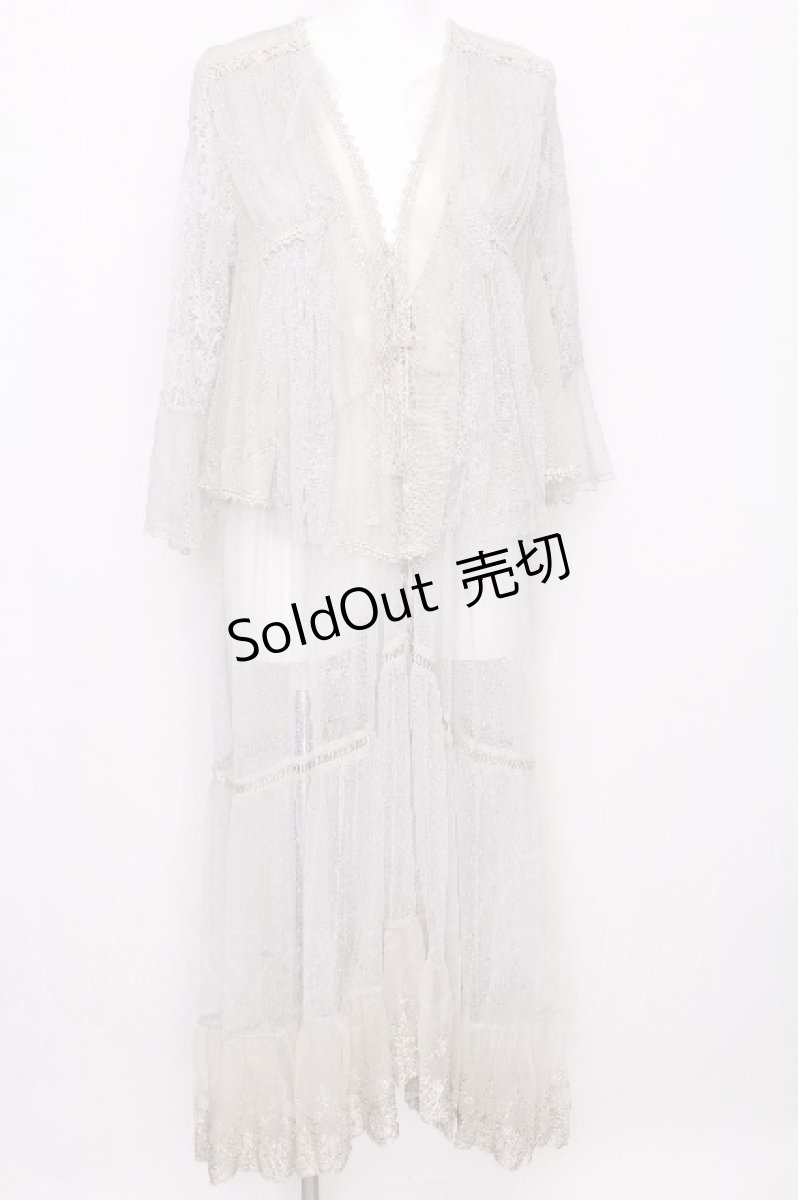 画像1: axes femme / レイヤード風レースガウン  グリーン S-26-07-31-038-AX-TO-AS-ZS (1)