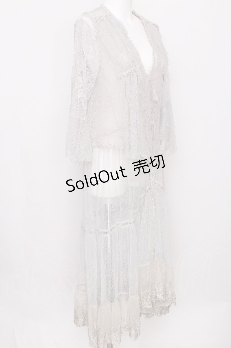 画像3: axes femme / レイヤード風レースガウン  グリーン S-26-07-31-038-AX-TO-AS-ZS (3)