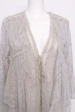 画像4: axes femme / レイヤード風レースガウン  グリーン S-26-07-31-038-AX-TO-AS-ZS (4)
