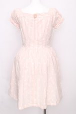 画像2: Jane Marple / ドットストライプワンピース  ピンク S-26-07-31-044-JM-OP-AS-ZS (2)