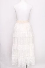 画像2: axes femme / 編上レースティアードスカート  黒 S-26-07-31-050-AX-SK-HR-ZS (2)