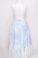 画像2: axes femme / メールエシエルプリントスカート  サックス S-26-07-31-051-AX-SK-HR-ZS (2)