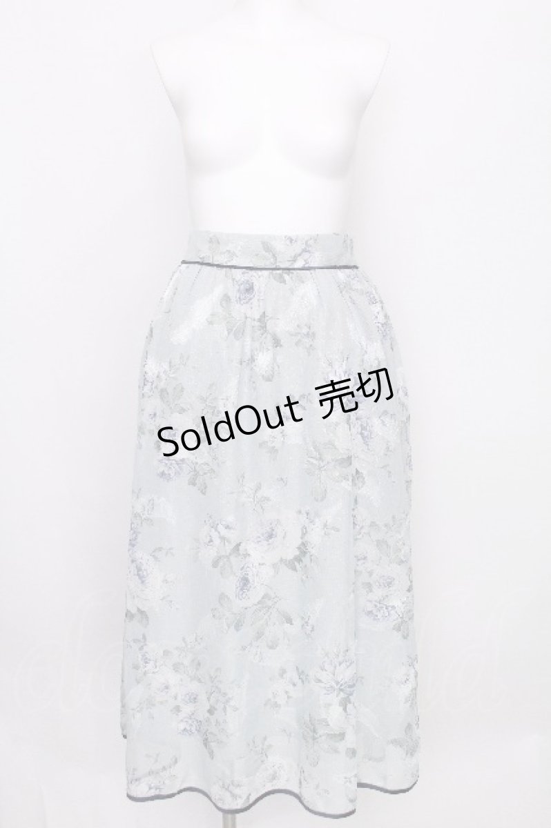 画像1: axes femme / 花柄シアージャカードスカート  ミント S-26-07-31-052-AX-SK-HR-ZS (1)