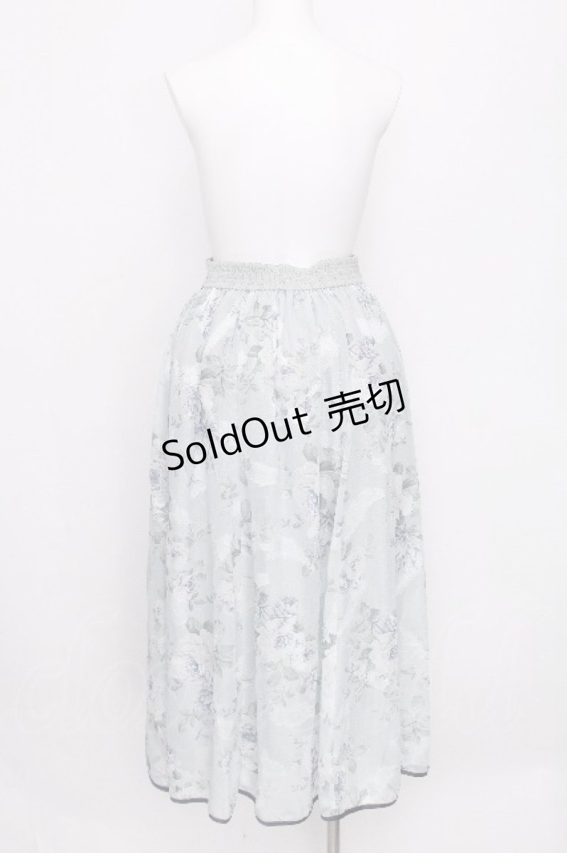 画像2: axes femme / 花柄シアージャカードスカート  ミント S-26-07-31-052-AX-SK-HR-ZS (2)