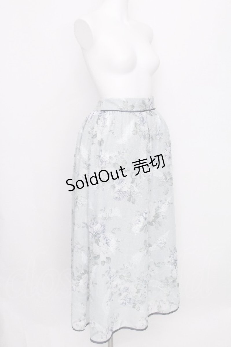画像3: axes femme / 花柄シアージャカードスカート  ミント S-26-07-31-052-AX-SK-HR-ZS (3)