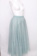 画像3: axes femme / ロングチュールスカート  グリーン S-26-07-31-053-AX-SK-HR-ZS (3)