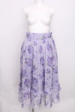 画像1: axes femme / 紫陽花柄シアーストライプスカート  ラベンダー S-26-07-31-054-AX-SK-HR-ZS (1)