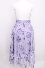 画像2: axes femme / 紫陽花柄シアーストライプスカート  ラベンダー S-26-07-31-054-AX-SK-HR-ZS (2)