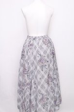 画像2: axes femme / ロージーチェックドロストスカート  グレー S-26-07-31-055-AX-SK-HR-ZS (2)