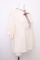 画像3: axes femme POETIQUE / マオカラーリボンブラウス  オフ S-26-07-31-008-AX-BL-AS-ZS (3)