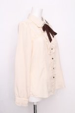 画像3: axes femme / ローズトランプ刺繍ブラウス  キナリ S-26-07-31-012-AX-BL-HR-ZS (3)