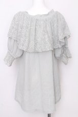 画像2: axes femme / レース襟楊柳シフォンプルオーバー  ミント S-26-07-31-015-AX-TO-AS-ZS (2)