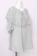 画像3: axes femme / レース襟楊柳シフォンプルオーバー  ミント S-26-07-31-015-AX-TO-AS-ZS (3)