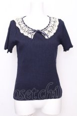 画像1: axes femme / リブカットソー  紺 S-26-07-31-022-AX-TO-AS-ZS (1)