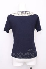 画像2: axes femme / リブカットソー  紺 S-26-07-31-022-AX-TO-AS-ZS (2)