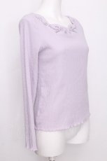 画像3: axes femme / 花刺 スカラップリブカットソー  ラベンダー S-26-07-31-026-AX-TO-HR-ZS (3)