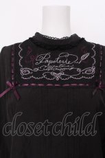 画像3: axes femme POETIQUE / パペトゥリーロゴ刺繍ブラウス  黒 S-26-08-01-048-AX-BL-AS-ZS (3)
