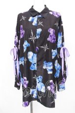 画像1: TRAVAS TOKYO / くま総柄ネクタイ付きシャツ/Myriad of bears shirts with tie  黒 S-26-08-01-049-PU-BL-HR-ZS (1)