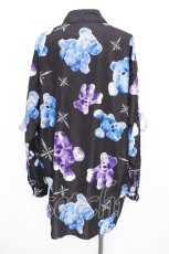画像2: TRAVAS TOKYO / くま総柄ネクタイ付きシャツ/Myriad of bears shirts with tie  黒 S-26-08-01-049-PU-BL-HR-ZS (2)